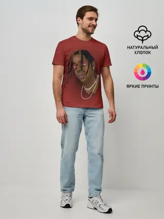 Мужская базовая футболка / Поплывший Тревис