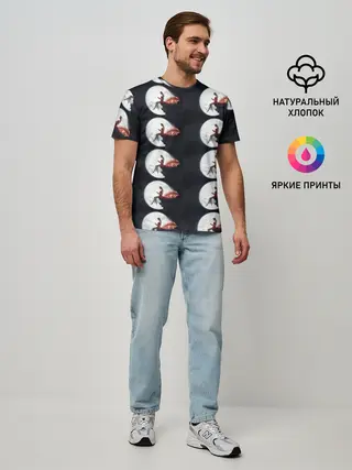 Мужская базовая футболка / Лунная девушка