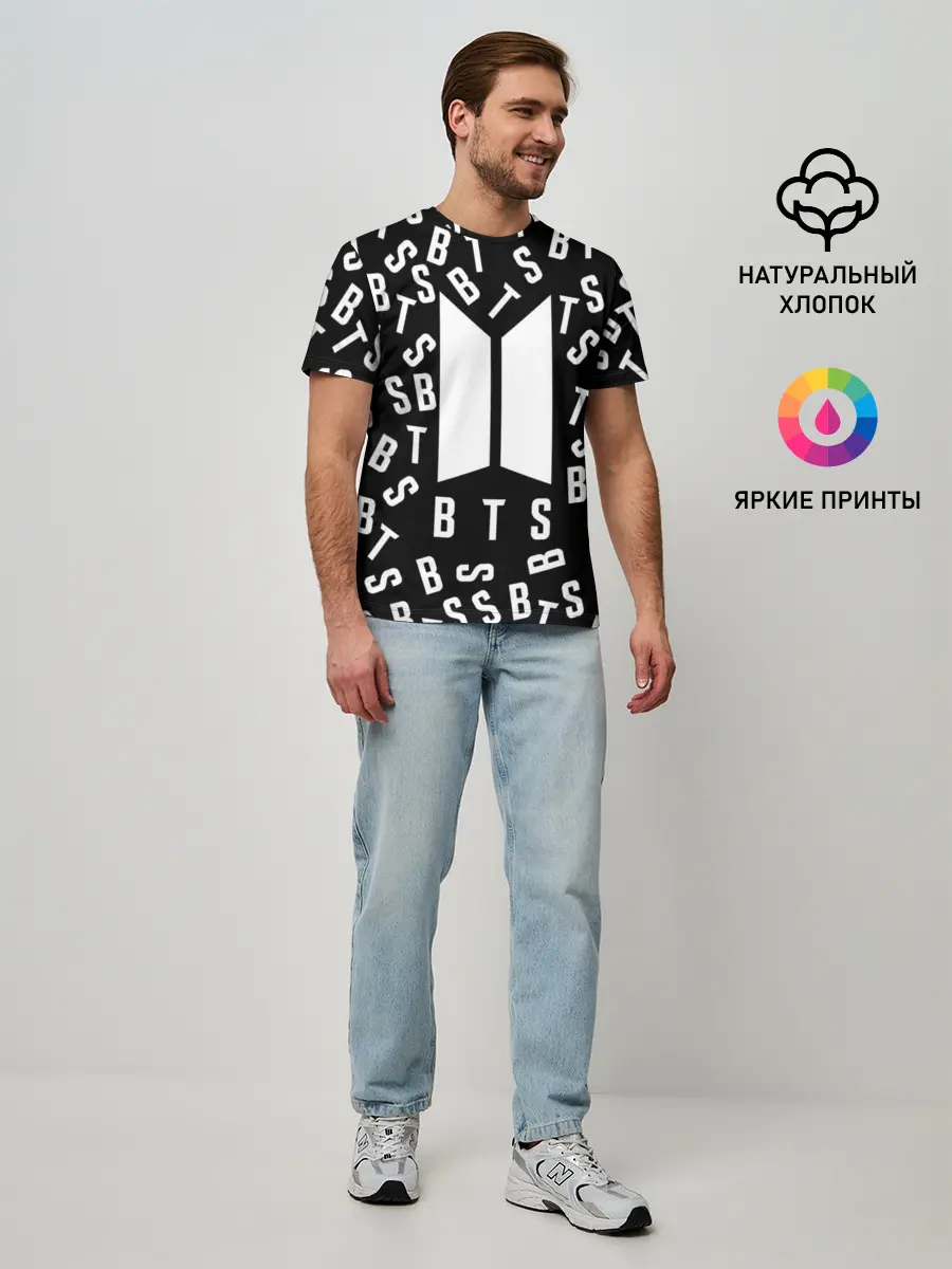 Мужская базовая футболка / BTS
