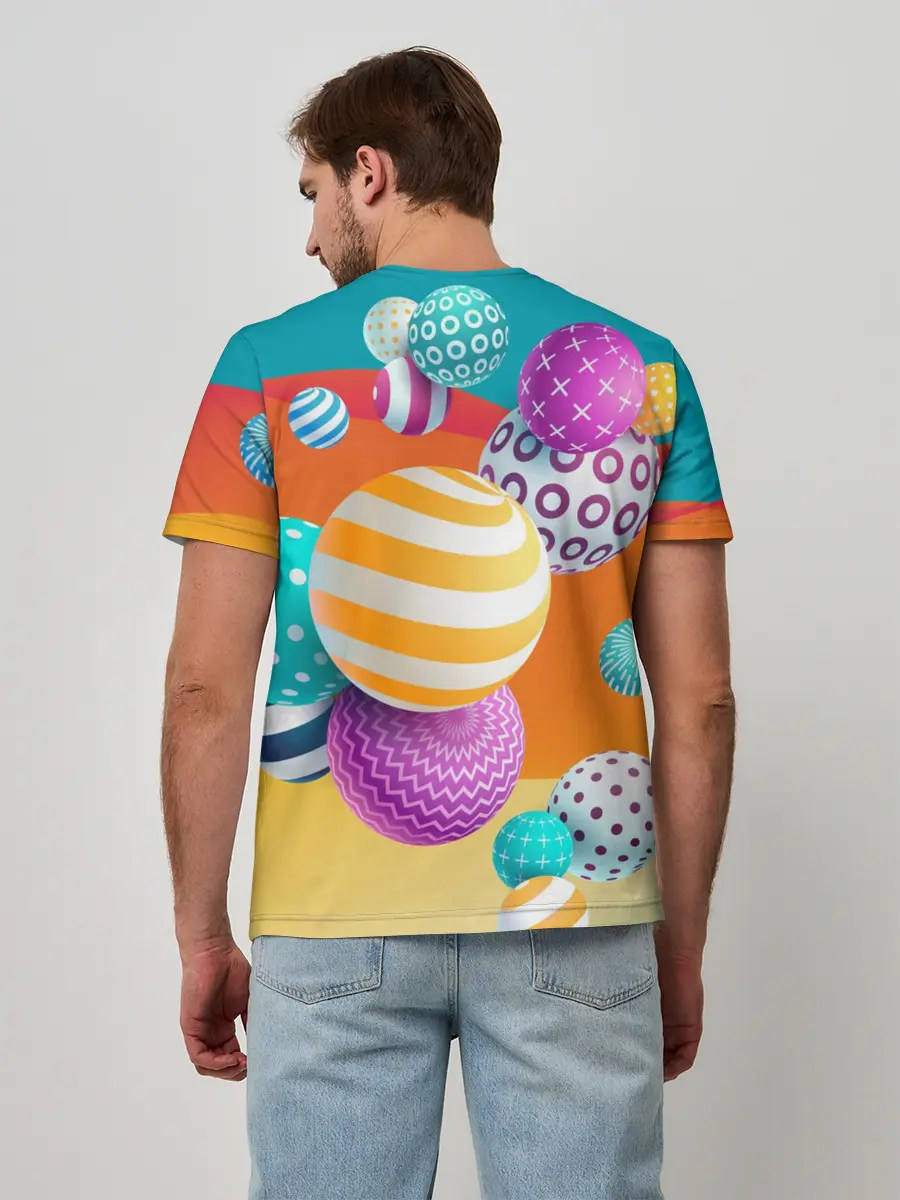 Мужская базовая футболка / Мячики