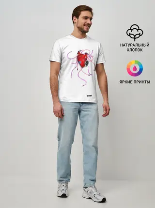 Мужская базовая футболка / Yami: listen to my heart 3D