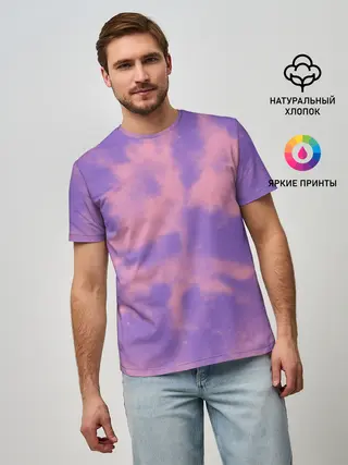 Мужская базовая футболка / Фиолетовый ТАЙ ДАЙ