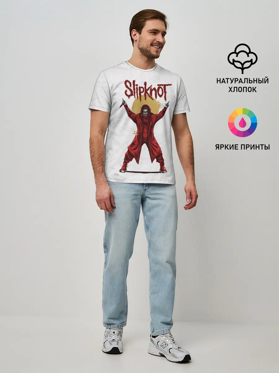 Мужская базовая футболка / COREY TAYLOR | SLIPKNOT | СЛИПКНОТ