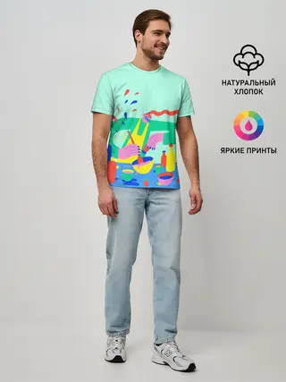 Мужская базовая футболка / готовка