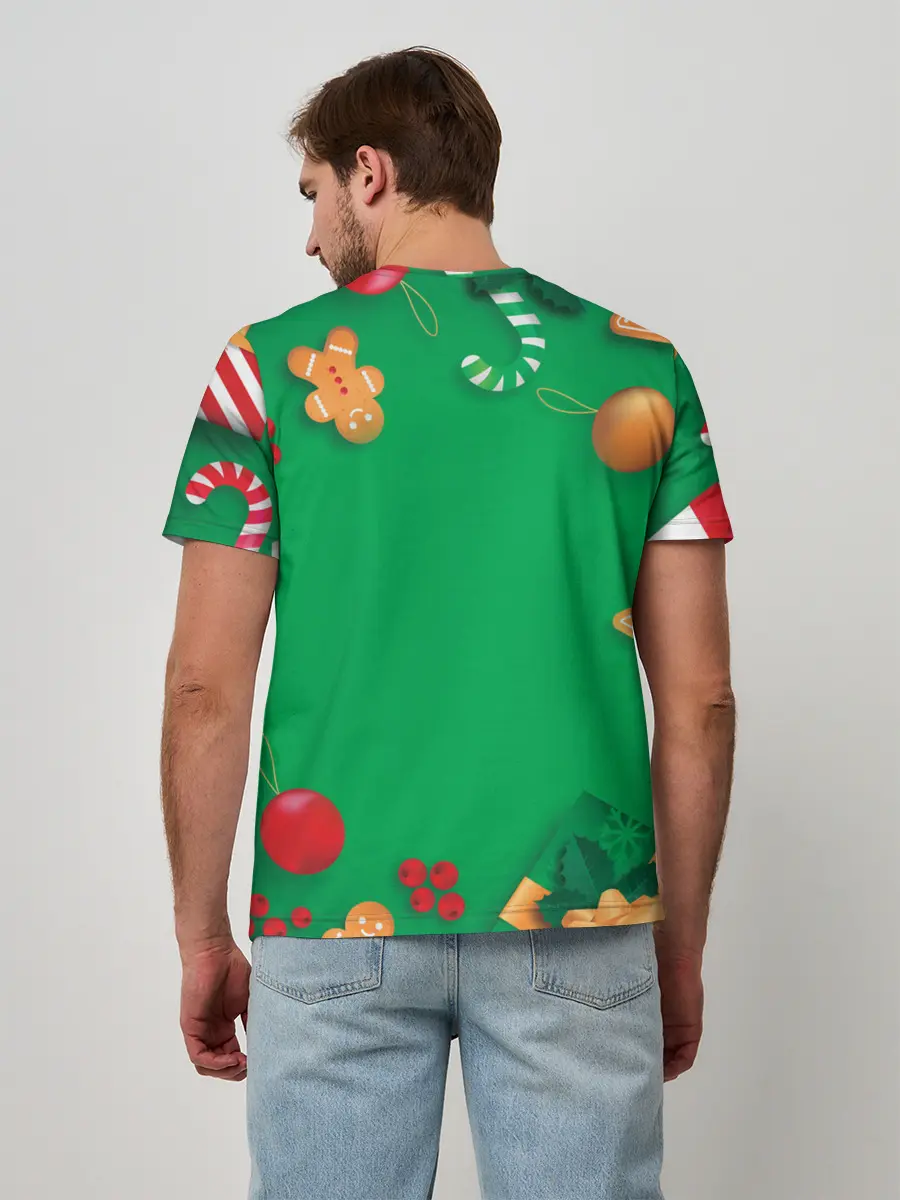 Мужская базовая футболка / Новогодний Sherlock