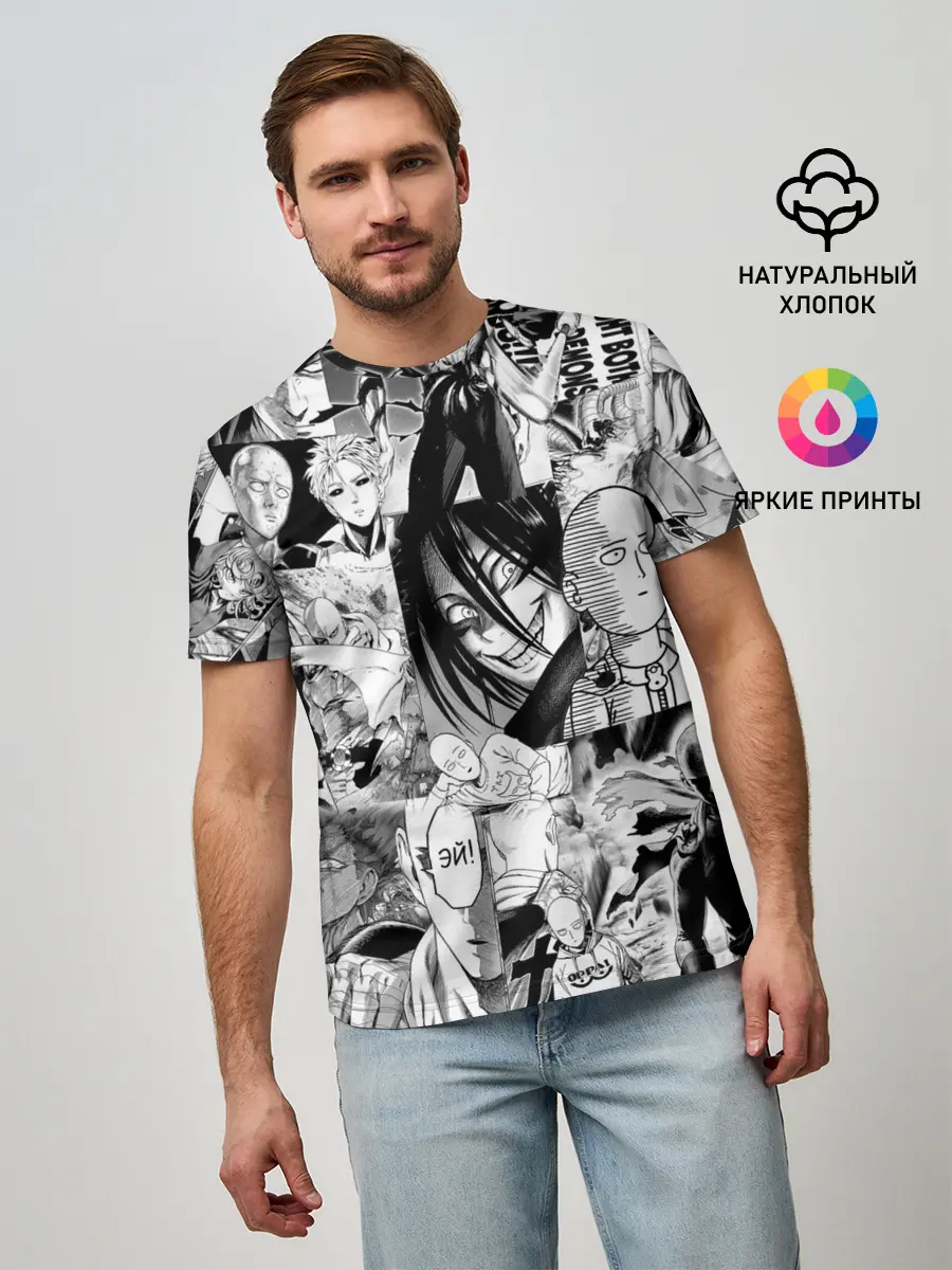 Мужская базовая футболка / One-Punch Man