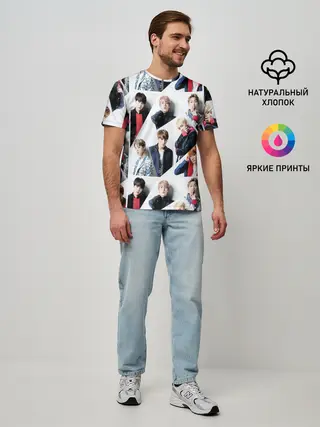 Мужская базовая футболка / BTS COLLAGE