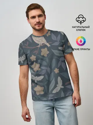 Мужская базовая футболка / Летняя полночь