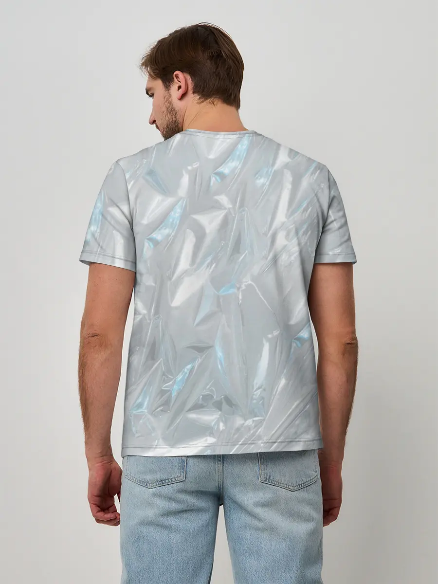 Мужская базовая футболка / Голографическая текстура