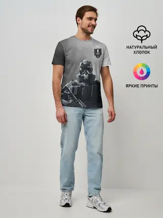 Мужская базовая футболка / rainbow six siege