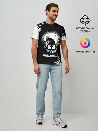 Мужская базовая футболка / Marshmello Кошмар