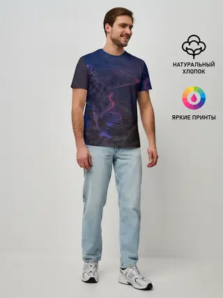 Мужская базовая футболка / НЕОНОВАЯ ДОРОГА
