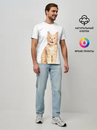 Мужская базовая футболка / Кошечка