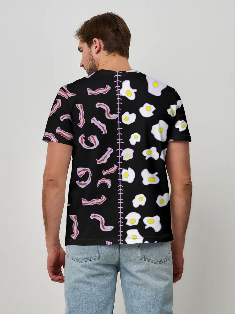 Мужская базовая футболка / Яичница с беконом