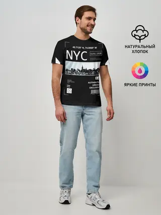 Мужская базовая футболка / New-York Strips