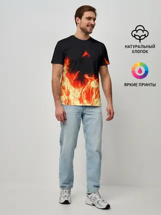 Мужская базовая футболка / Огонь