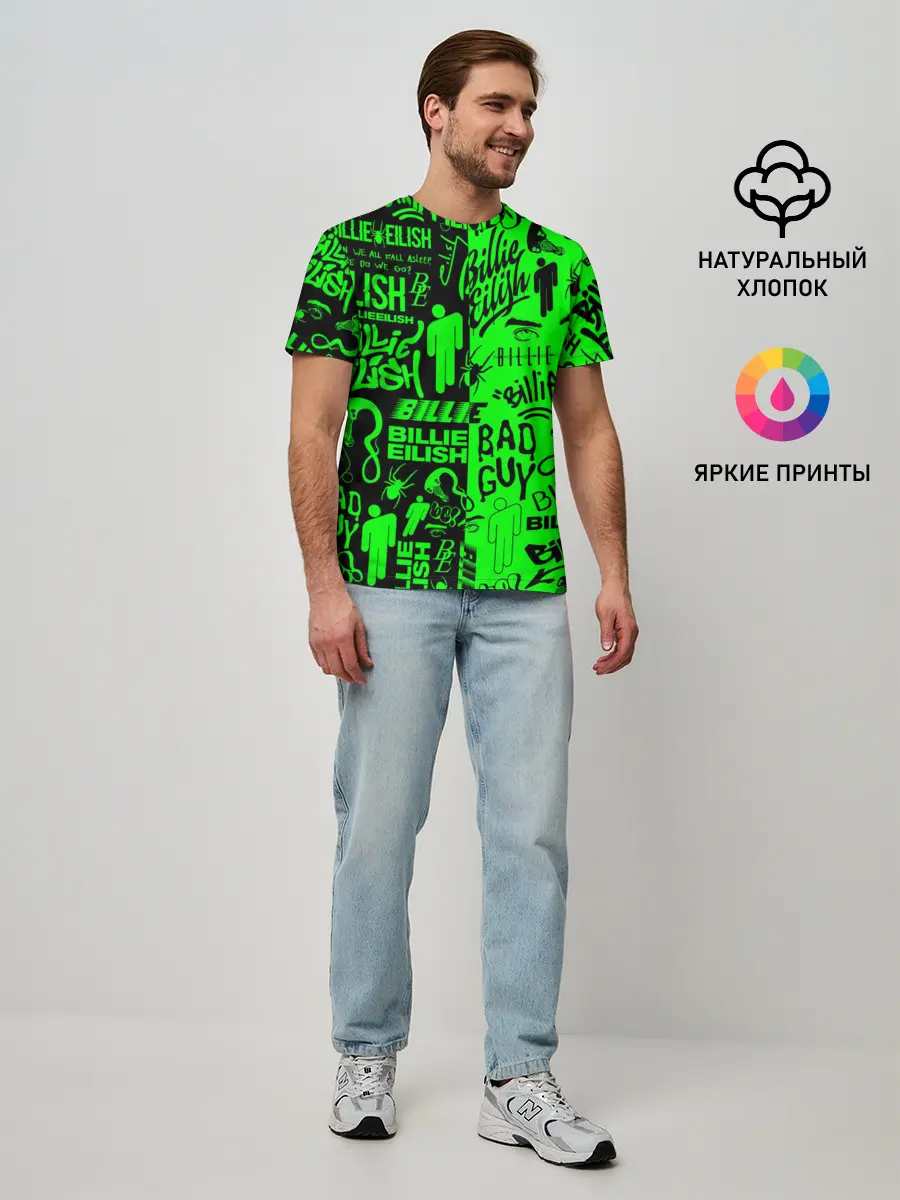 Мужская базовая футболка / BILLIE EILISH | БИЛЛИ АЙЛИШ