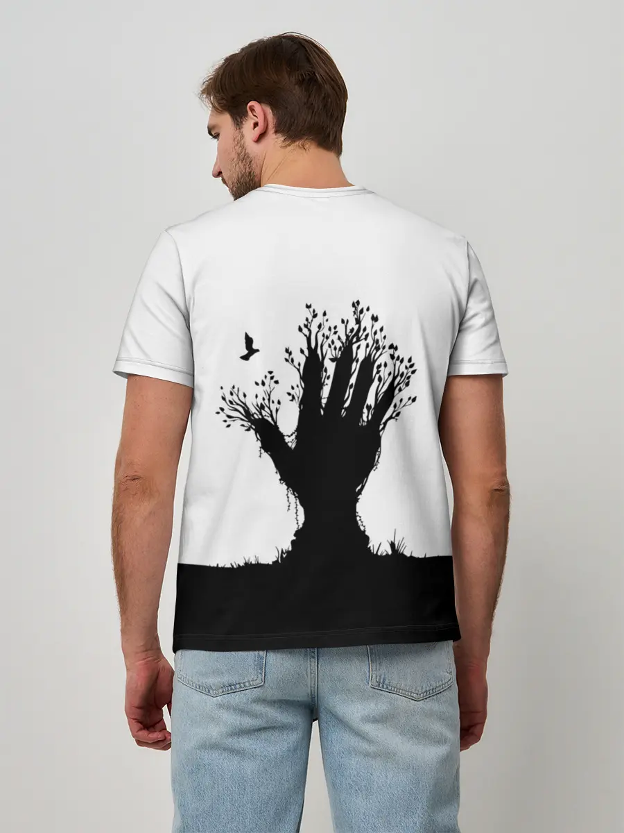 Мужская базовая футболка / Дерево