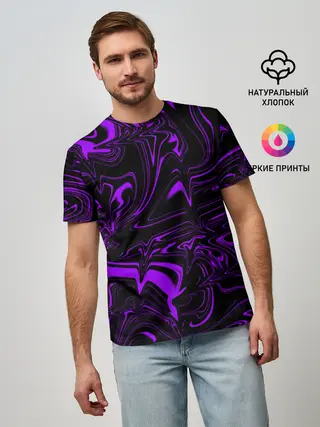 Мужская базовая футболка / Жидкий градиент