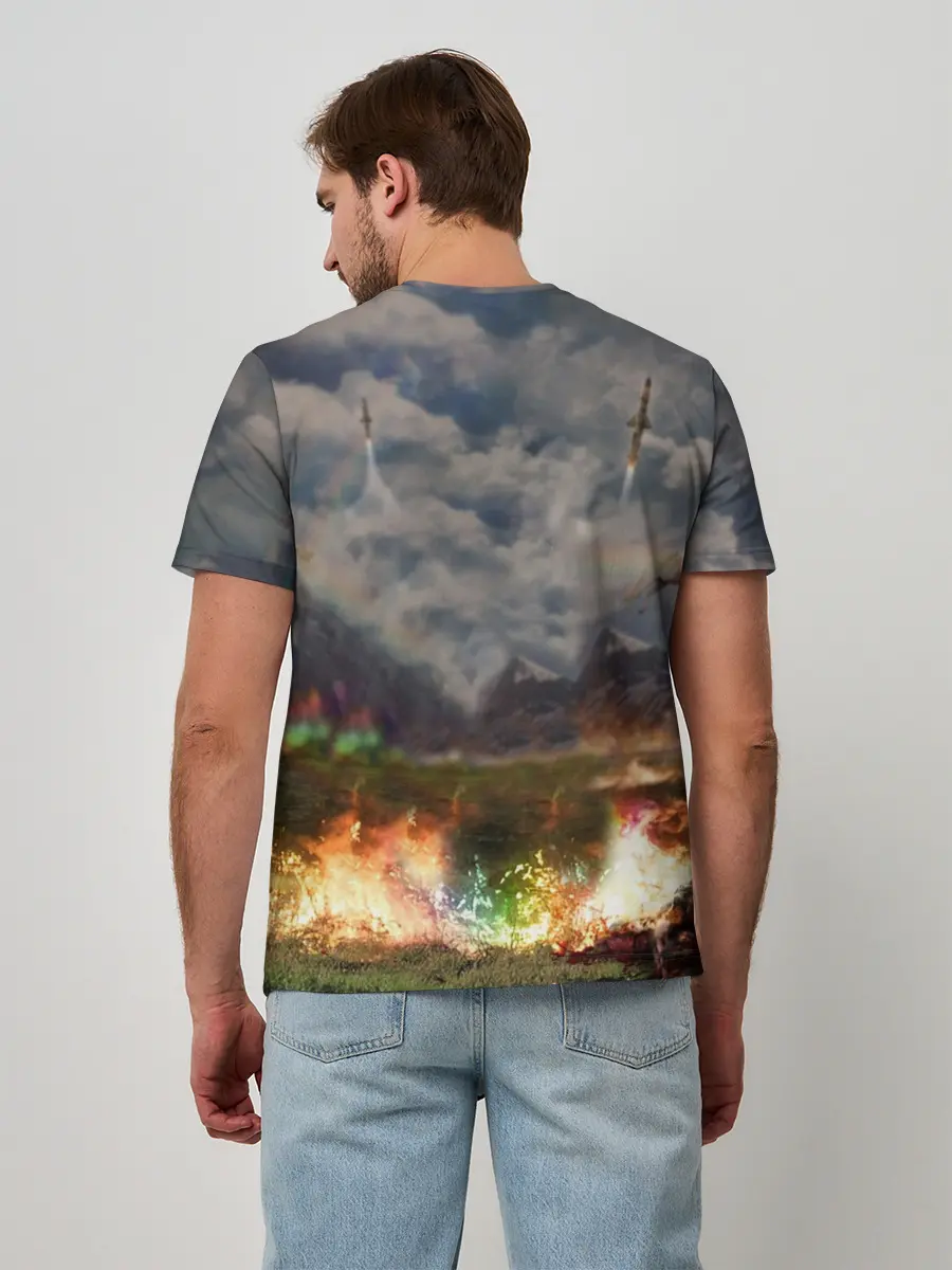 Мужская базовая футболка / Ким чен ын на Единороге