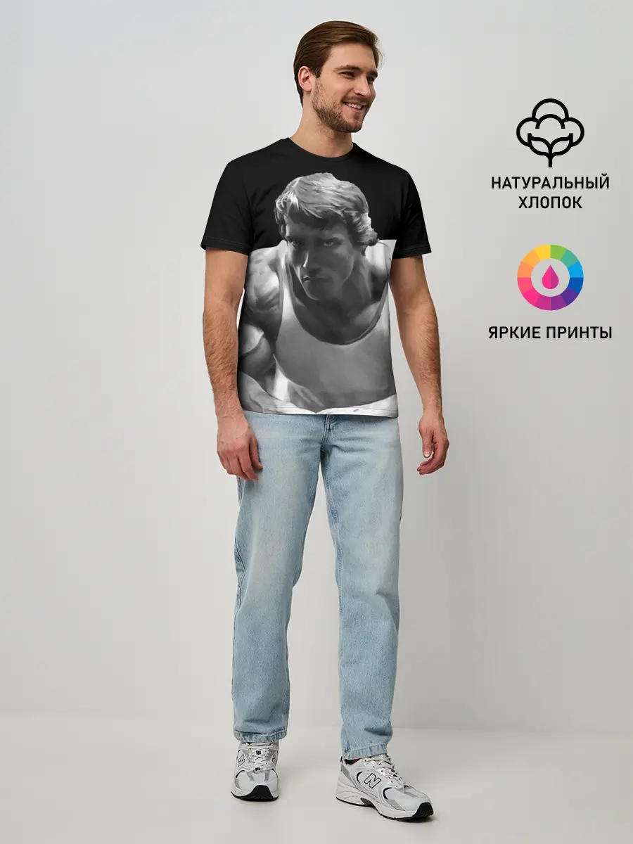 Мужская базовая футболка / Злой Арнольд