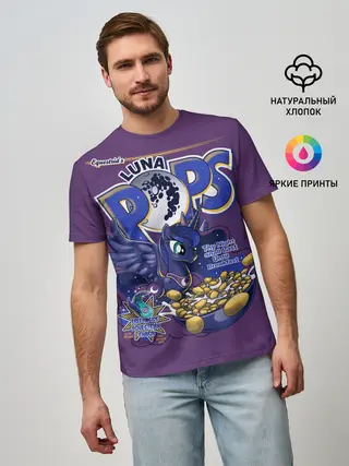 Мужская базовая футболка / My little pony Luna pops