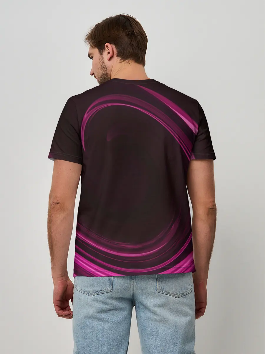 Мужская базовая футболка / Чёрный клевер Аста с мечом