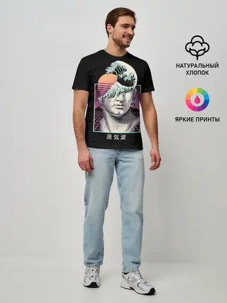 Мужская базовая футболка / Retro wave