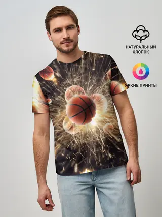 Мужская базовая футболка / Звезда баскетбола