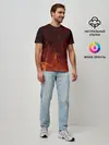 Мужская базовая футболка / ПЛАМЯ 3D