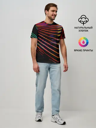 Мужская базовая футболка / STRIPES COLOR