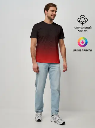 Мужская базовая футболка / RED CARBON