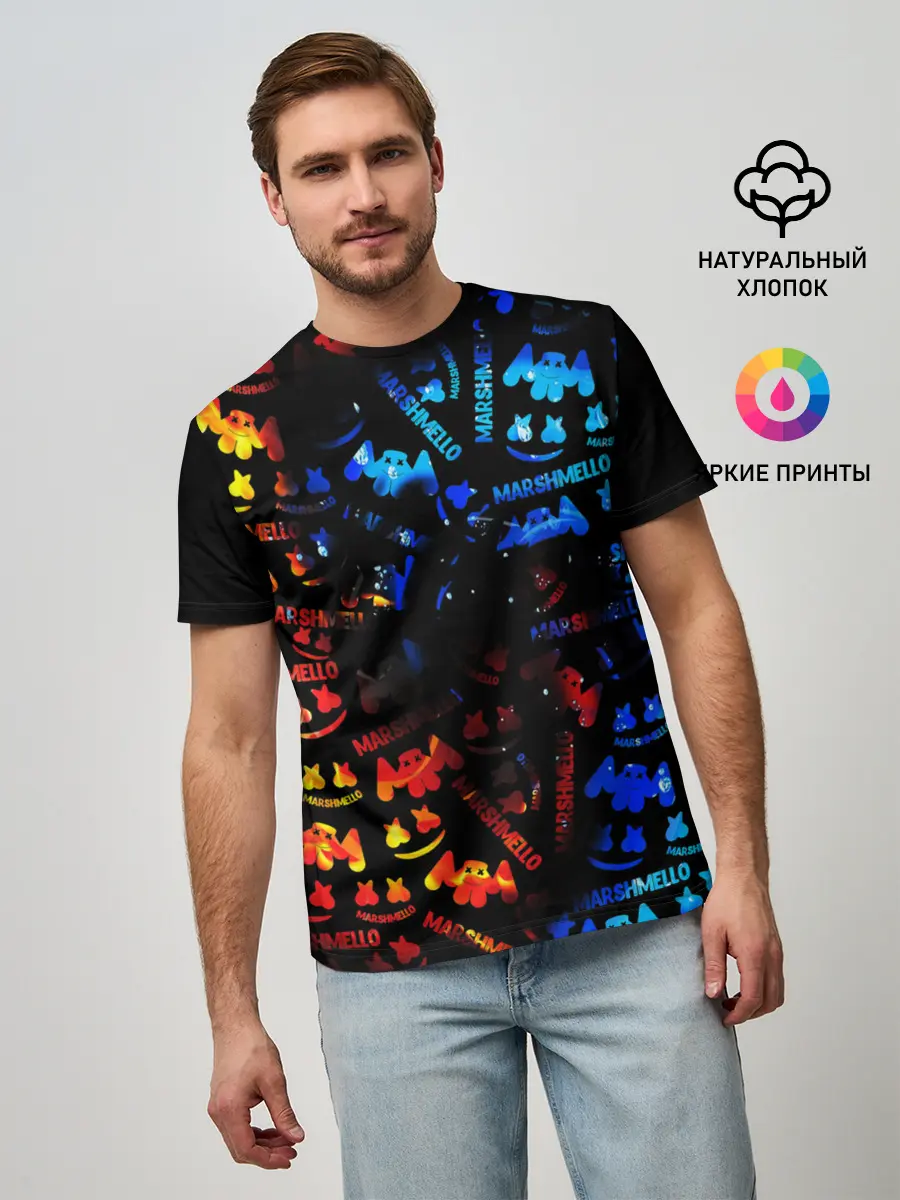 Мужская базовая футболка / MARSMELLO FIRE