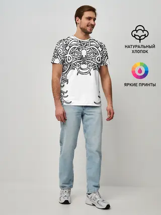 Мужская базовая футболка / Фэнтези мотылёк