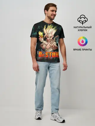 Мужская базовая футболка / Doctor Stone | Доктор Стоун