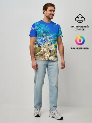 Мужская базовая футболка / Морской мир