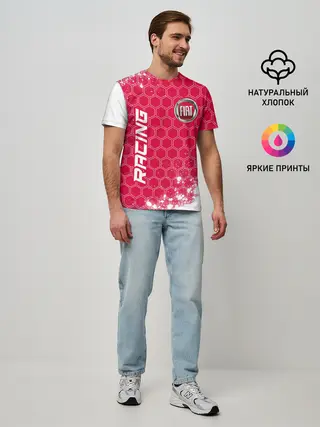 Мужская базовая футболка / Fiat - Racing