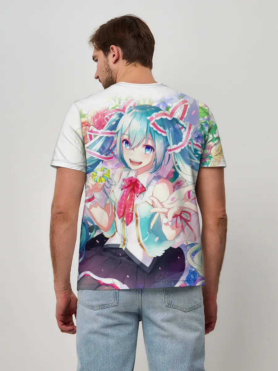 Мужская базовая футболка / Благородная Хатсуне Мику