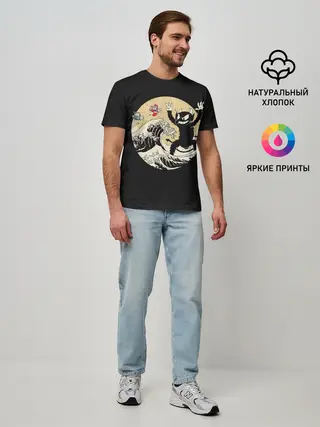 Мужская базовая футболка / CUPHEAD | RETRO WAVE