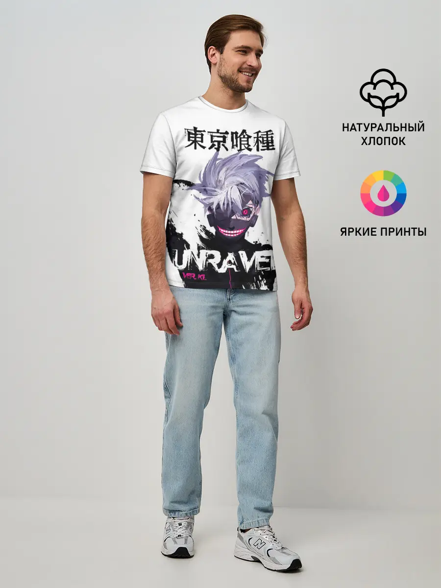Мужская базовая футболка / UNRAVEL VER KL Tokyo Ghoul