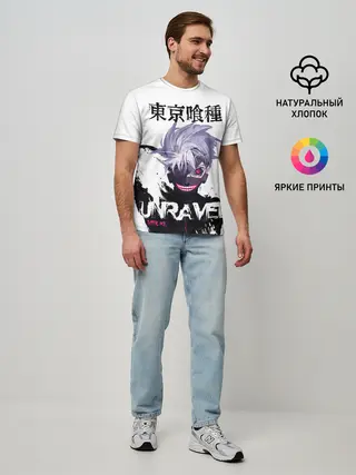 Мужская базовая футболка / UNRAVEL VER KL Tokyo Ghoul