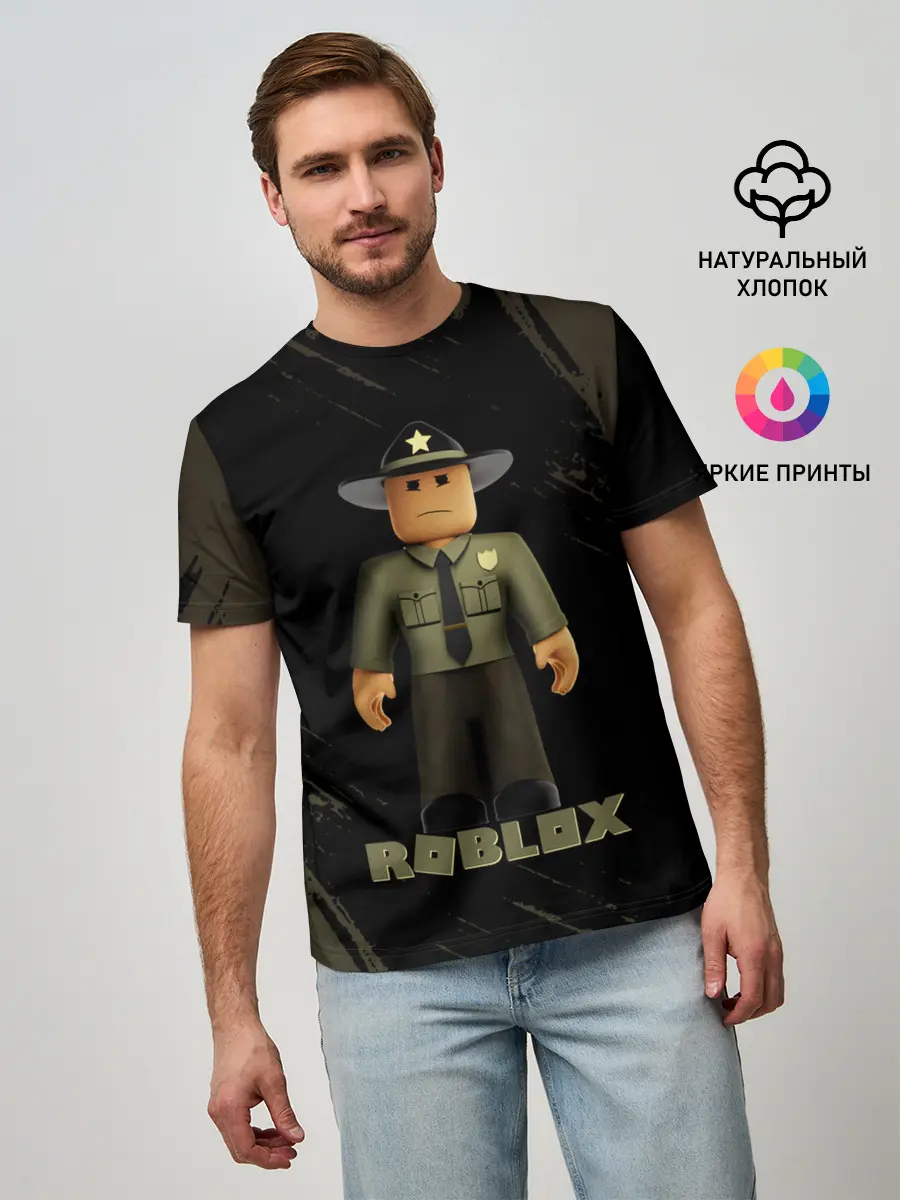 Мужская базовая футболка / ШЕРИФ | РОБЛОКС
