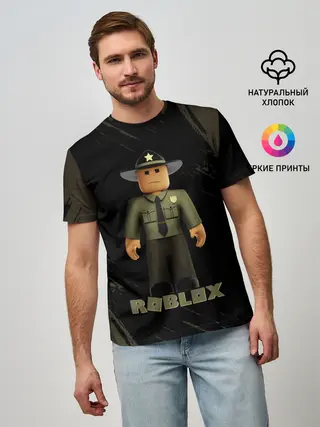 Мужская базовая футболка / ШЕРИФ | РОБЛОКС
