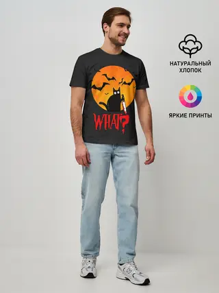 Мужская базовая футболка / What Cat