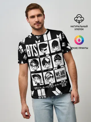 Мужская базовая футболка / BTS WE ARE BULLETPROOF