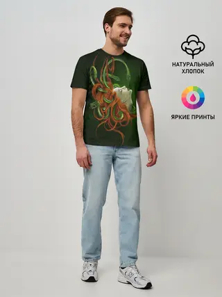 Мужская базовая футболка / Медуза