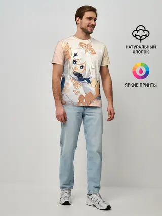 Мужская базовая футболка / Genshin Impact, Паймон