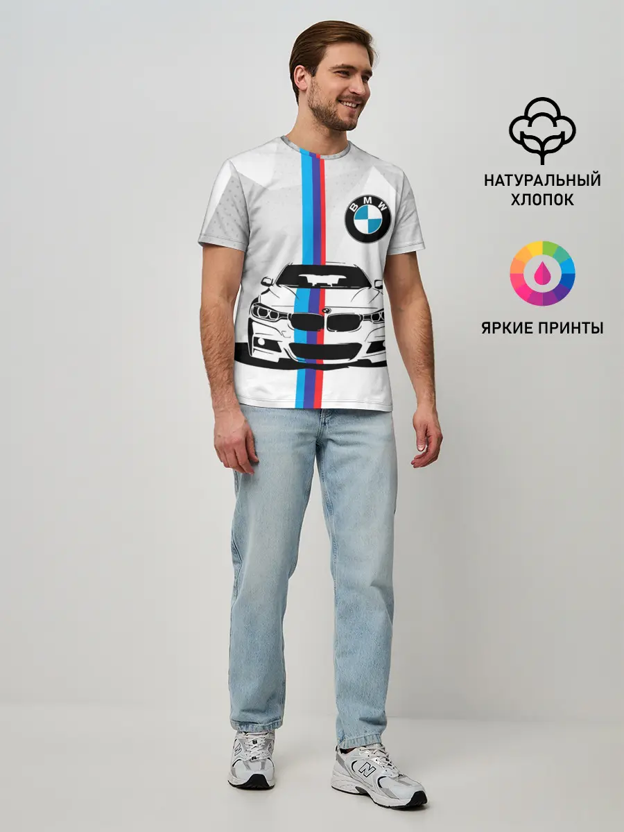 Мужская базовая футболка / BMW / БМВ / M PERFORMANCE