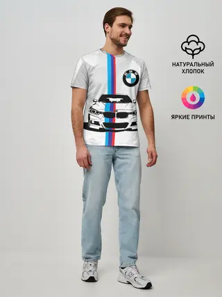 Мужская базовая футболка / BMW / БМВ / M PERFORMANCE