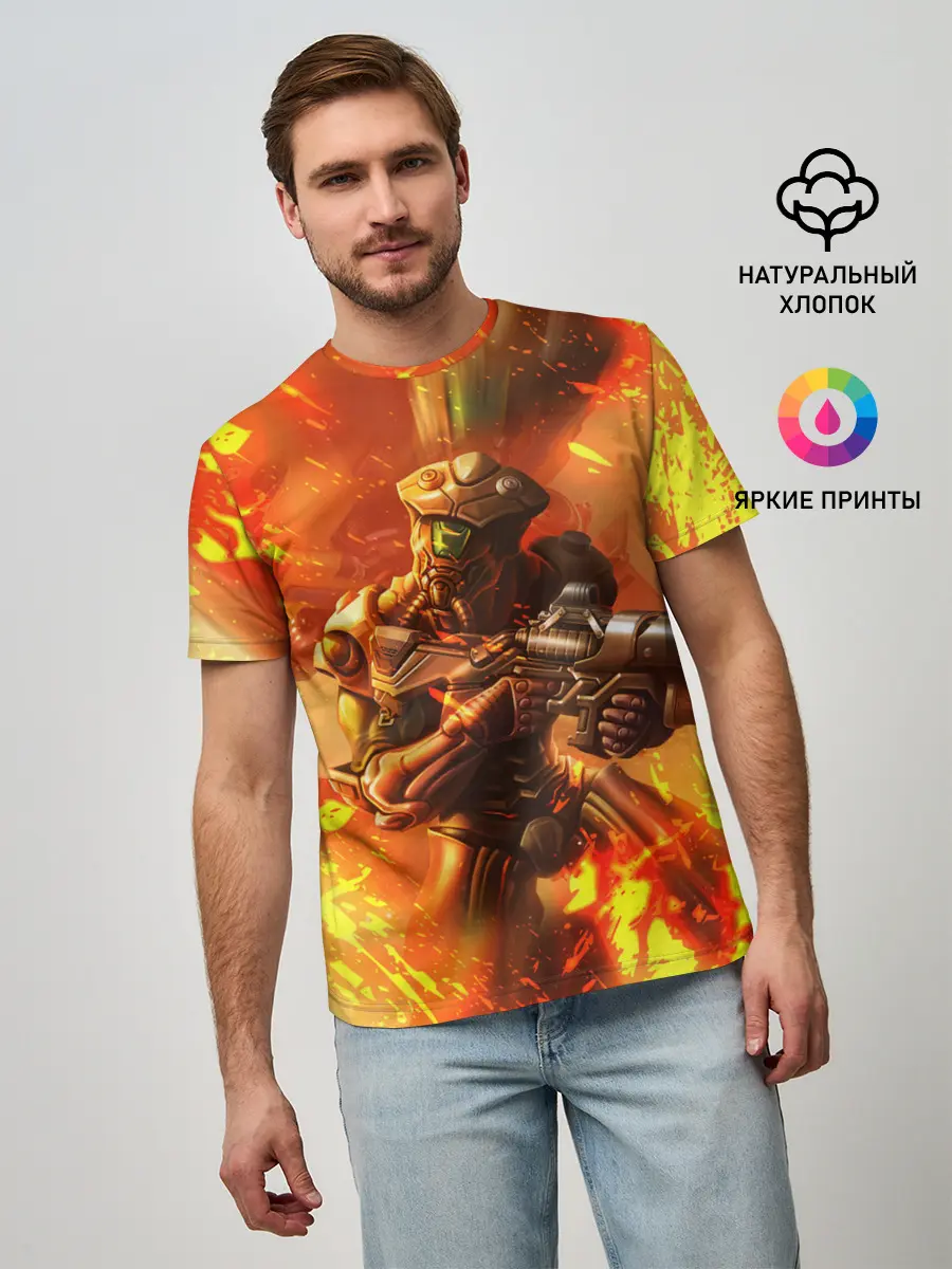 Мужская базовая футболка / Doom ART